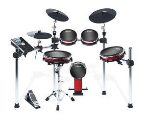 Alesis Carmesí Cabezal Con Malla Kit De Batería Electrónica (NUEVO)