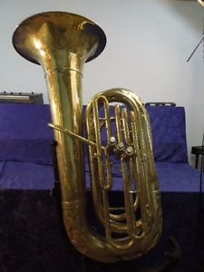 Reynolds Old 3/4 style bell up BBb Tuba VG Player & G used cond.  Ser# 781341
