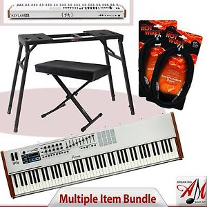 Arturia KeyLab 88 Piano Workstation Synth with Keyboard Bench, Stand, and Cables