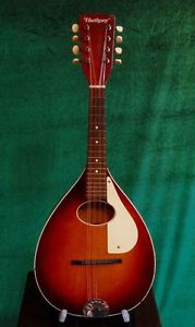 Harmony H331,1960s, VG condition Vintage Flat Mandolin w/Hard Case