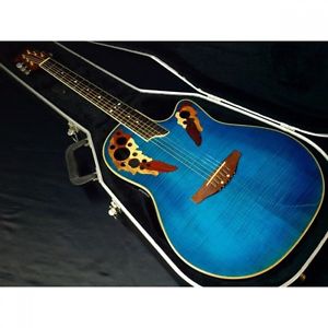 Ovation CP247 Blue w/hard case Free shipping Guiter From JPN Right-Handed #J99
