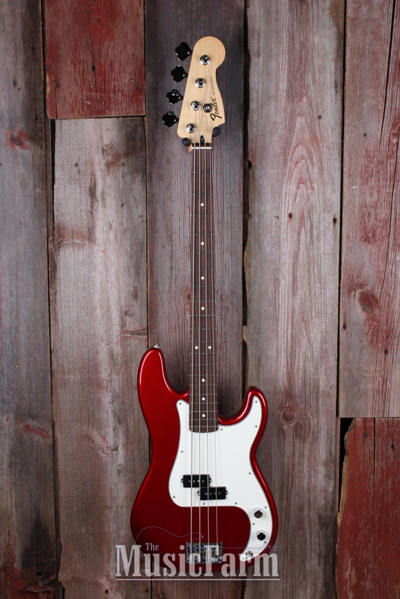 Fender® Standard Precision 4 String P Bass Electric Guitar Candy Apple B STOCK