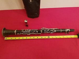 VINTAGE WURLITZER USA SMALL BORE LOW PITCH Eb GRENADILLA WOOD CLARINET - RARE!