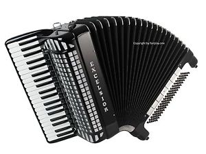 Akkordeon Excelsior Mod. 960, mit Cassotto, 41/120/14/7/V/V, klasse Zustand