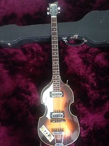 1970s Left Handed Hofner Violin Bass Owned By Steve White Of The Bootleg Beatles