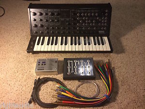 Vintage Korg MS-20 Kenton USB Solo CV/Gate Interface junction box patch cords