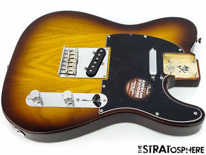 2016 LOADED Fender American Standard Tele BODY Twisted Telecaster Cognac Ash