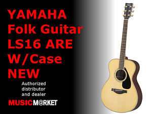 YAMAHA Folk Guitar LS16 ARE W/Case NEW