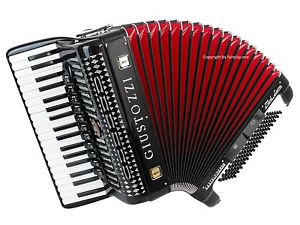 Akkordeon Guistozzi Mod. Lusso 37/96/11/2/IV, handgearbeitete Stimmen, Italy