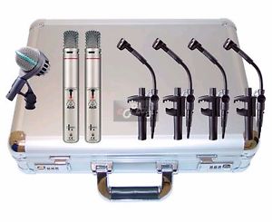 AKG Drum Big Set II Microphones 1XD112 2XC1000S 4XC518M with Hard Case + Cables