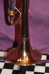 Amazing Holton B47 Trumpet, 1st Trigger,Lacquer, Red and Yellow Brass and Nickel