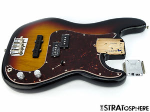 2016 USA Fender Tony Franklin Precision P Jazz Bass LOADED BODY Nitro Sunburst