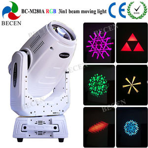 Free shipping white housing 280W 10R wash spot beam 3in1 DMX moving head light