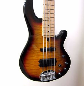 Lakland Skyline 55-02 Deluxe  Three Tone Sunburst with Gator hardshell case