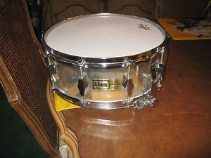 FIBES SNARE DRUM VINTAGE FIBES SNARE DRUM 1960'S 1970'S CLEAR SNARE 5 X 14 DRUM