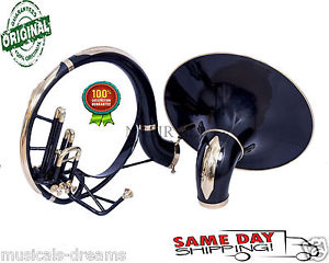 king sousaphone Bb PITCH black COLORED KING SIZE TUBA 22" FOR SALE WITH CASE+ Mp