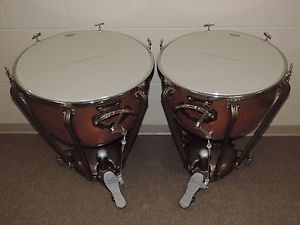 Pair of Ludwig Copper Timpani 25" and 28" New Heads and Modern Gauges