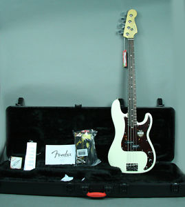 2016 Fender Precision Bass American Standard Olympic White Finish w/ OHSC USA