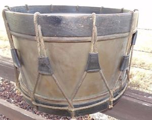 15022 Antique 19th century Brass O MAHILLON Snare / Military DRUM ~ Orig Heads