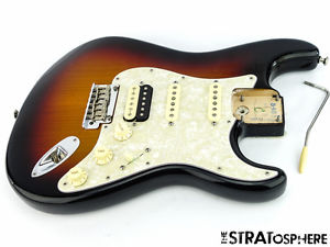 LOADED American Standard Fender HSS SHAWBUCKER Strat BODY Sunburst & Pearloid