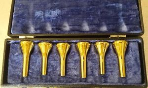 Christian Lindberg 24k Gold Trombone Mouthpiece Collection 6 total - NEW