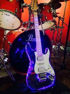 New Guitar Crystal Acrylic With LED Lights -Fender Stratocaster