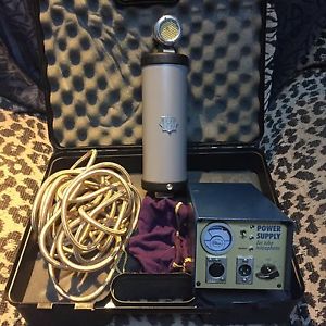 Vintage BLUE Neumann RFT style hand-built tube Bottle Microphone