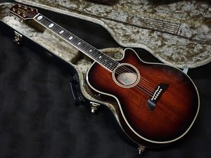 Takamine NPT-115 SeeThrough Dark Sunburst w/hard case Free shipping Guiter #X436