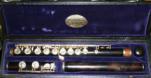 Beautiful Antique Wooden LP Besson & Co Perfected French Flute