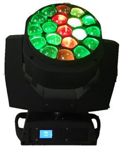 2pc 19x15W bee-eye Beam Zoom Wash rotating  lens LED  Stage Light W/ flight case