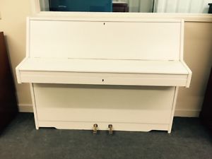 Upright White John Brinsmead Piano. PROFESSIONALLY RE SPRAYED!