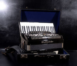 TOP PIANO ACCORDION WELTMEISTER CAPRICE 120 bass,16 sw.(11+5)&NEW STRAPS~MUSETTE