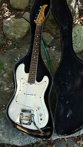 Vintage 1960's Vox Super Meteor Electric Guitar All Original W/Case