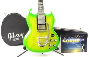 2013 Gibson SG Deluxe Electric Guitar - Lime Burst w/ OHSC - 3 Pickup