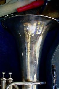 King 1173 ,4 Valve  Bb Euphonium Silver Plated Serial # 260,xxx  circa 1942