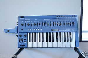 Roland SH-101 RARE BLUE COLOR monophonic bass synthesizer W/ MOD GRIP SH101