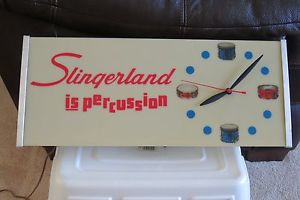 Slingerland Clock & Light  Percussion Drum Advertising 1960s - 1970s Ludwig