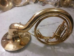 Sousaphone Gold Lacquer Brass Made 24'' Sousaphone With Free Mouth Pc.& Case Box
