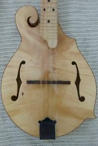 Instrument # 270  fine handcarved f mandolin burgess flamed maple