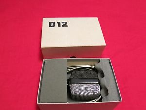 AKG D12 RARE VINTAGE CARDIOID DYNAMIC MICROPHONE W/ATTACHED CABLE      LOT 3