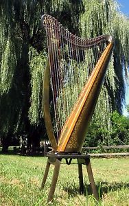 CLARK IRISH HARP Ca. 1920-30s RARE Folk Harp  with Levers <<<