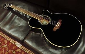 2008 Takamine DMP513 Black Electric Acoustic Guitar Free Shipping