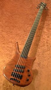 Warwick Thumb Bass 5st Throuth neck Brown w/hard case F/S Guitar Bass #E843
