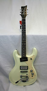 Danelectro '64 Electric Guitar Classic 1960's Style Bigsby Tremolo Vintage White