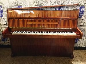 Flash Sale! Modern 3 Pedal European Upright Piano Walnut High Gloss Serviced