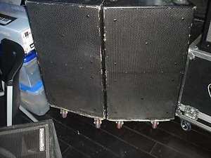 EAW SB-600e Dual 15" subwoofer system (pair) with dolly boards and covers