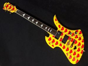 Burny MG-145S HY Yellow w/soft case Free shipping Guiter Bass From JAPAN #X323