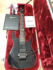 Excellent! Ibanez J-Custom Series RG8527Z 7st Guitar Black Onyx DiMarzio Pick-up
