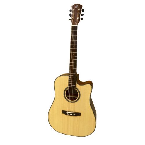 CHITARRA ACUSTICA DREADNOUGHT CUTAWAY DOWINA RUSTICA DCE-S-DS CON PRE FISHMAN PR