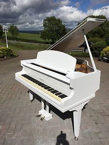 Challen  White Baby Grand Piano 4"ft